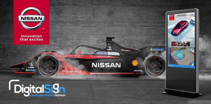 Nissan transmite en vivo La Fórmula E desde los módulos de Digital Sign